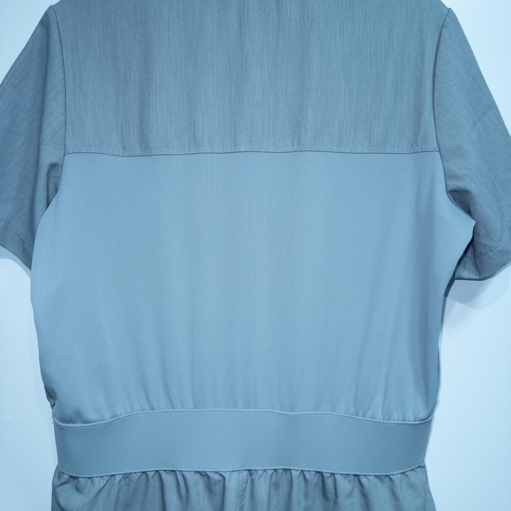 New Beyond Scrubs Heather Light Gray Beyond Happy 7-Pocket Cargo Jumpsuit Large - Picture 10 of 11